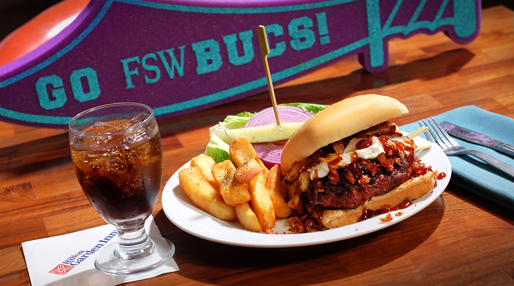 FSW and Hilton Garden Inn Unveil the FSW Buc Burger