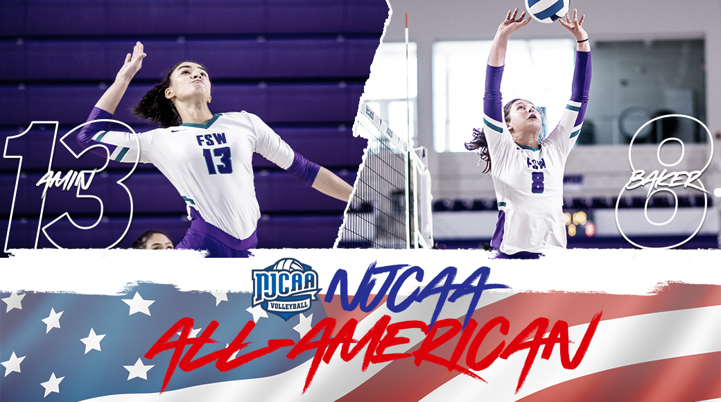 Amin & Baker Named FSW Volleyball's First NJCAA All-Americans