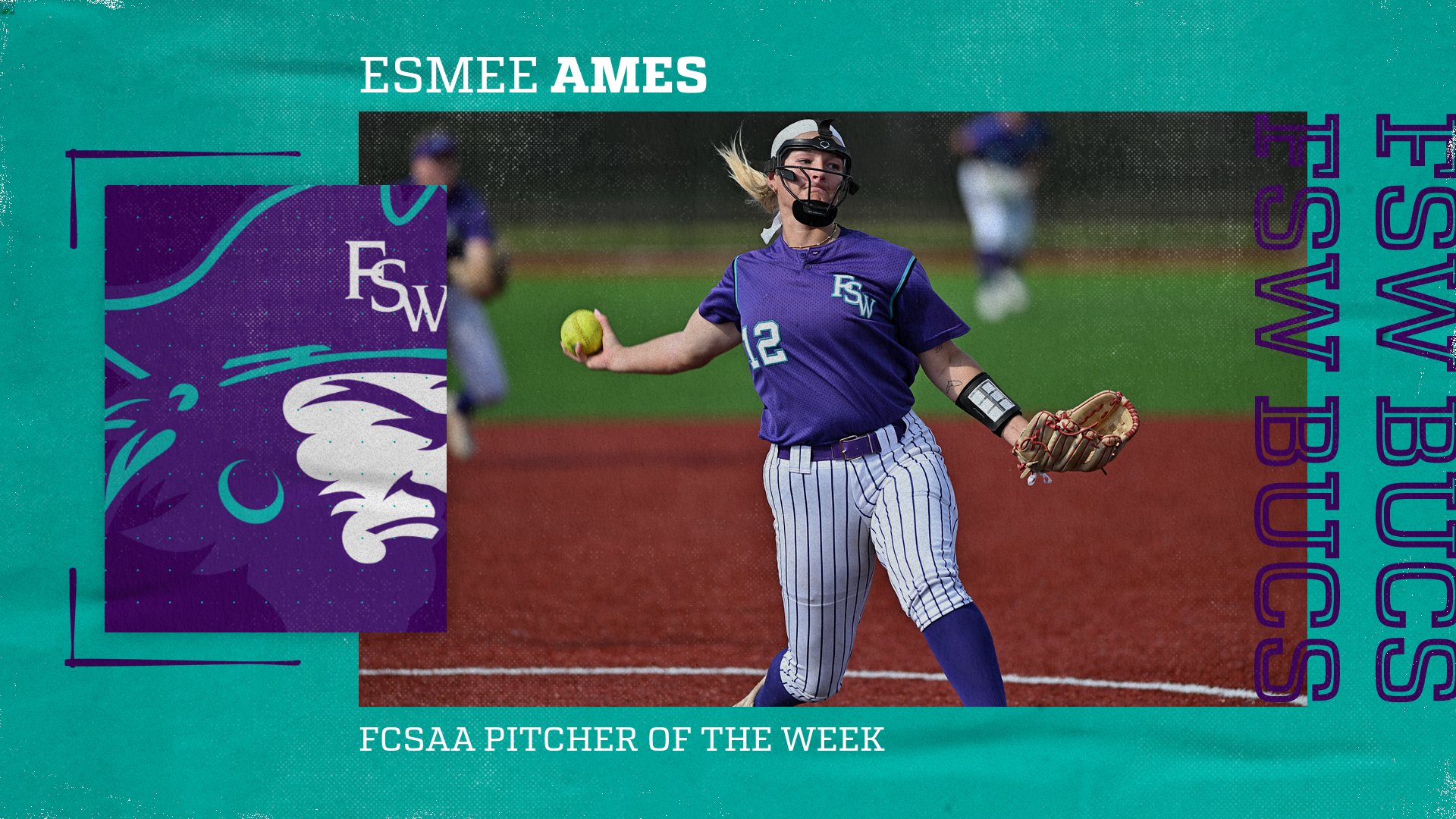 Ames Fires Way to FCSAA Pitcher of the Week Honors