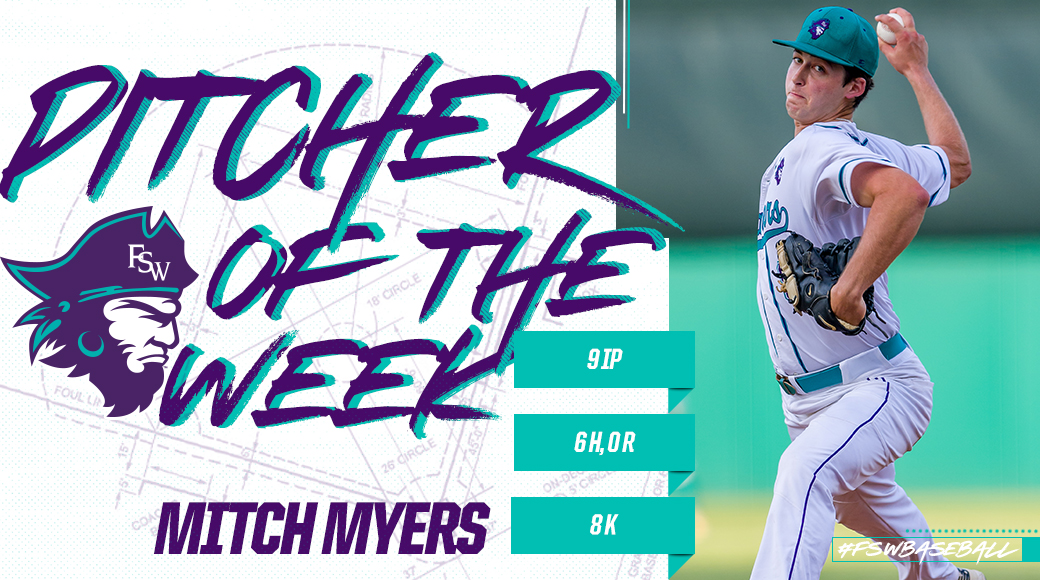 Myers Named FCSAA Pitcher of the Week