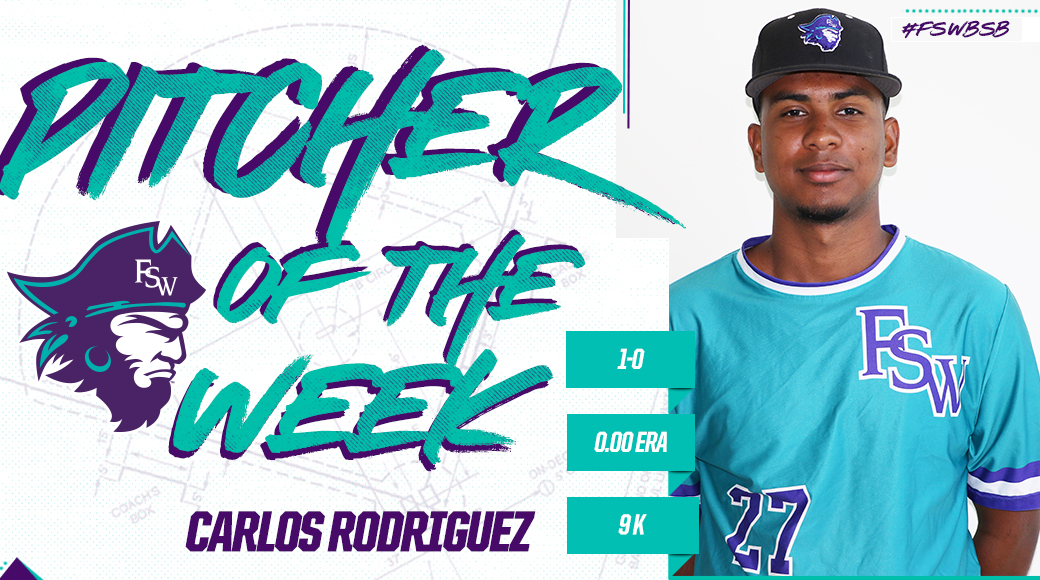Rodriguez's Dazzling Debut Earns Him FCSAA Pitcher of the Week Honors