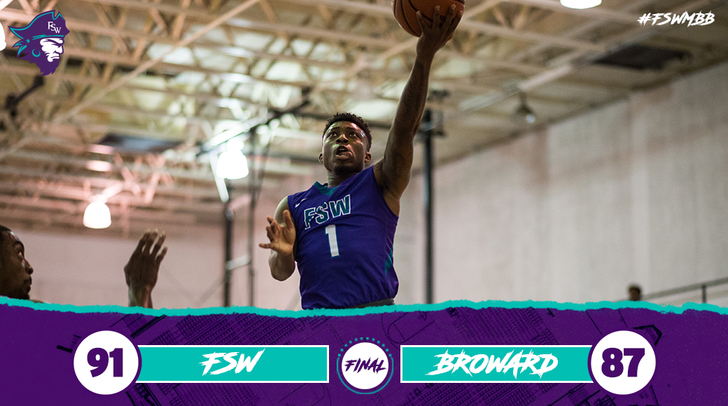 #FSWMBB Improves To 4-0 With 91-87 Win At Broward