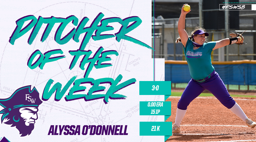 O'Donnell Named FCSAA Pitcher of the Week
