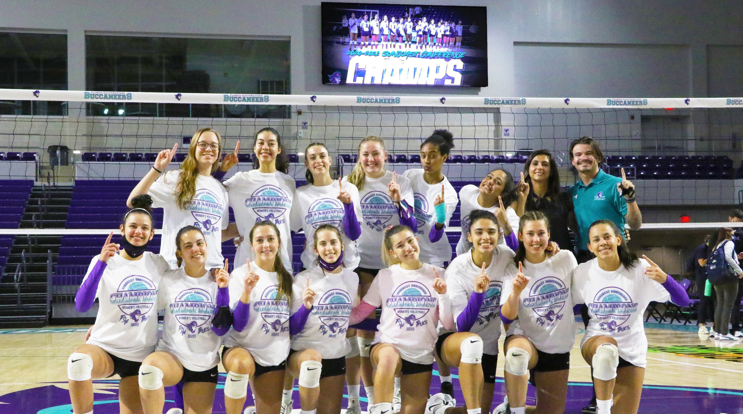 CHAMPS!!! FSW Volleyball Claims Program's First Conference Title