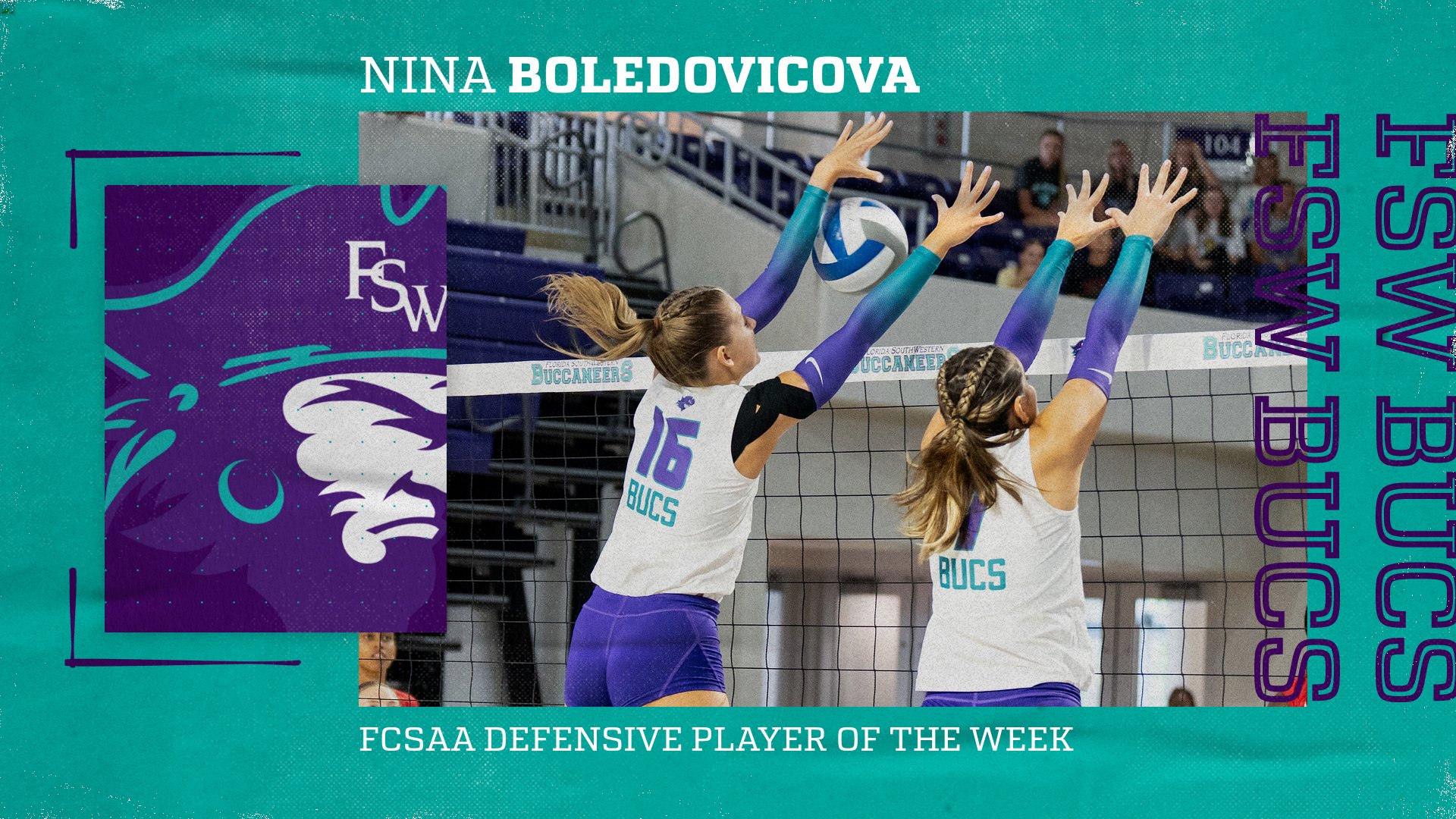 Boledovicova Blocks Way to FCSAA Defensive Player of the Week Award