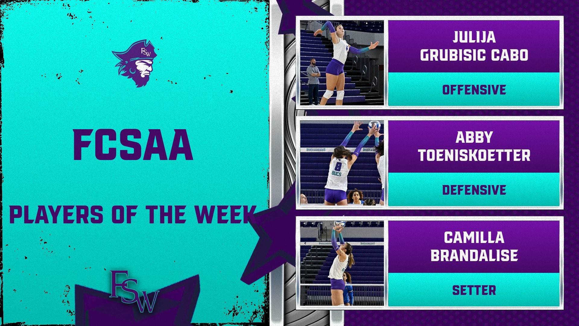 Bucs Sweep FCSAA Week Seven Awards